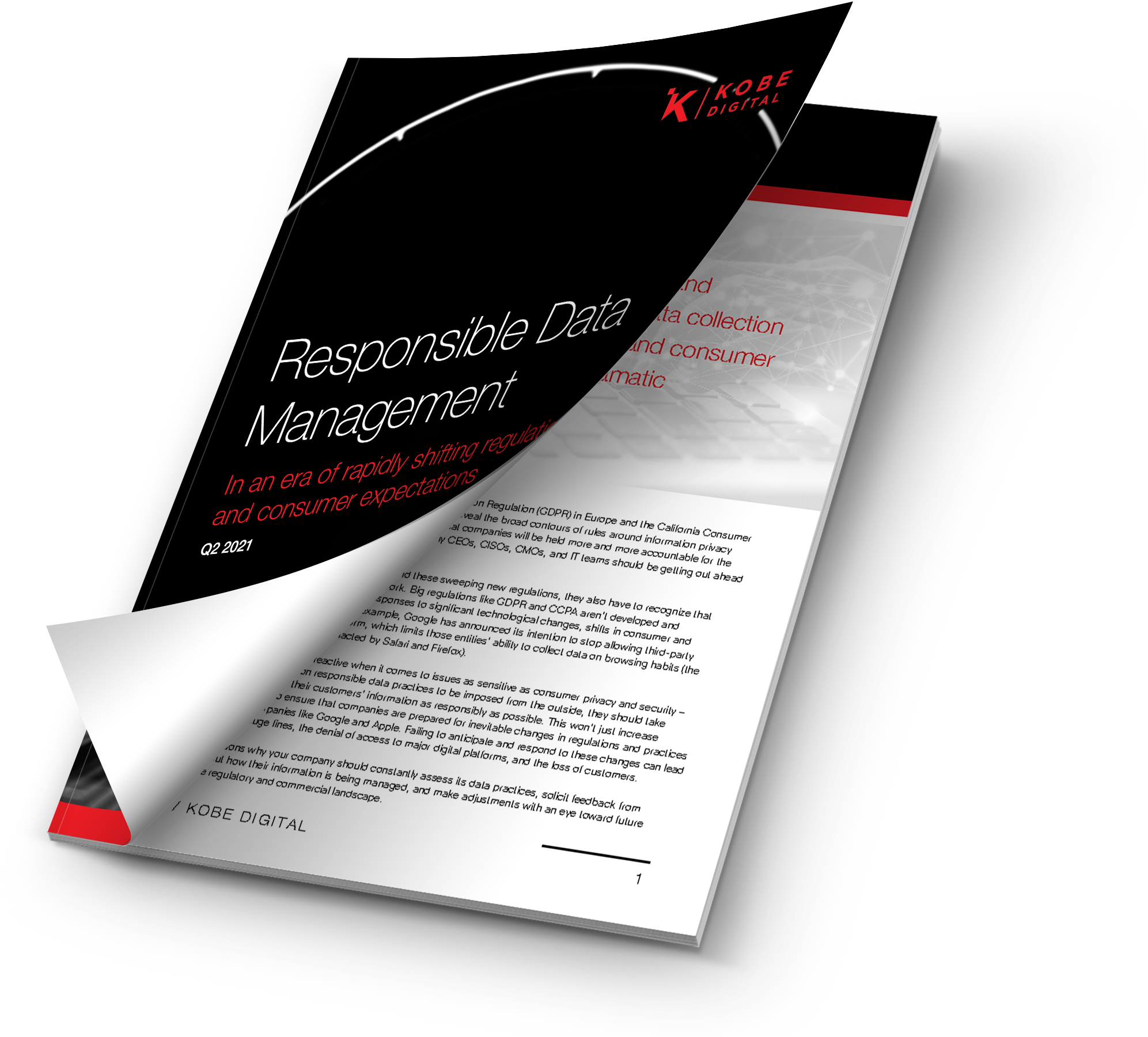 Cover art for Kobe Digital white paper about responsible data management.